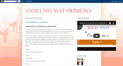 Desktop Screenshot of anselmomatprimero.blogspot.com