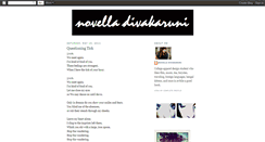 Desktop Screenshot of novelladivakaruni.blogspot.com