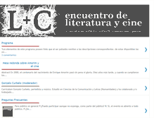 Tablet Screenshot of encuentroliteraturaycine.blogspot.com