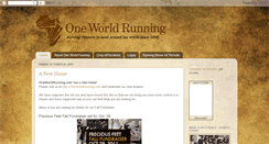 Desktop Screenshot of oneworldrunning.blogspot.com