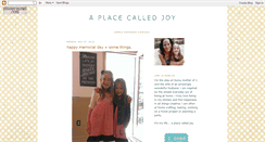 Desktop Screenshot of aplacecalledjoy.blogspot.com