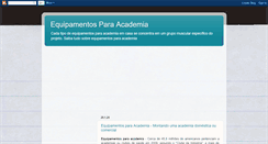 Desktop Screenshot of equipamentosparaacademia.blogspot.com