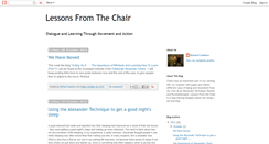 Desktop Screenshot of lessonsfromthechair.blogspot.com