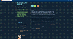 Desktop Screenshot of latinohealthfocus.blogspot.com