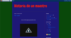 Desktop Screenshot of historiadeunmaestro.blogspot.com