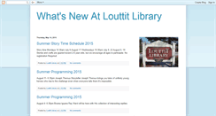 Desktop Screenshot of louttittlibraryprograms.blogspot.com