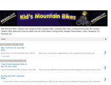 Tablet Screenshot of kids-mountain-bikes.blogspot.com