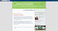 Desktop Screenshot of matthewsrealestate.blogspot.com