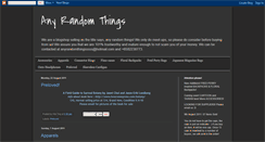 Desktop Screenshot of anyrandomthings.blogspot.com