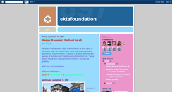 Desktop Screenshot of ektafoundation.blogspot.com