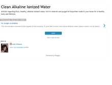 Tablet Screenshot of cleanalkalinewater.blogspot.com