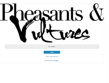 Tablet Screenshot of pheasantsvultures.blogspot.com