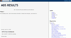 Desktop Screenshot of mdsresults.blogspot.com