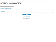 Tablet Screenshot of hospitalanddoctors.blogspot.com