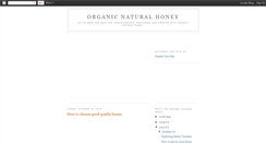 Desktop Screenshot of organicnaturalhoney.blogspot.com
