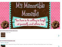 Tablet Screenshot of msmemorablemoments.blogspot.com