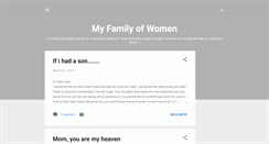 Desktop Screenshot of myfamilyofwomen.blogspot.com