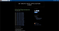 Desktop Screenshot of mybrutehackprogram.blogspot.com