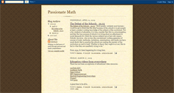 Desktop Screenshot of passionatemath.blogspot.com
