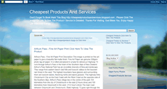 Desktop Screenshot of cheapestproductsandservices.blogspot.com