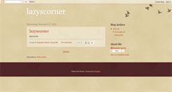 Desktop Screenshot of lazyscorner.blogspot.com