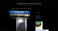 Desktop Screenshot of mp3quran-download.blogspot.com