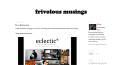 Desktop Screenshot of frivolous-musings.blogspot.com