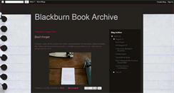 Desktop Screenshot of blackburnbookarchive.blogspot.com