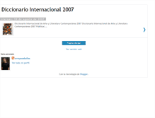 Tablet Screenshot of diccionariointernacional2007.blogspot.com