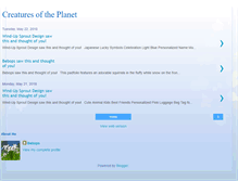 Tablet Screenshot of creaturesoftheplanet.blogspot.com