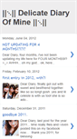 Mobile Screenshot of delicate-diary-of-mine.blogspot.com