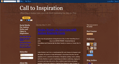 Desktop Screenshot of calltoinspiration.blogspot.com