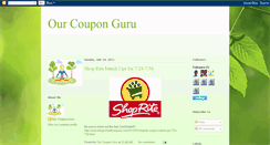 Desktop Screenshot of ourcouponguru.blogspot.com