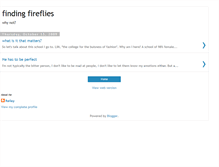 Tablet Screenshot of finding-fireflies.blogspot.com