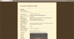 Desktop Screenshot of cambriawillnotyield.blogspot.com