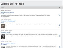 Tablet Screenshot of cambriawillnotyield.blogspot.com
