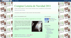 Desktop Screenshot of comprarloteriadenavidad2011.blogspot.com