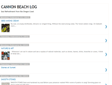 Tablet Screenshot of cannonbeachlog.blogspot.com