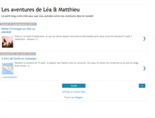 Tablet Screenshot of lesaventuresdeleaetmatthieu.blogspot.com