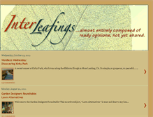 Tablet Screenshot of interleafings.blogspot.com
