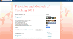 Desktop Screenshot of principlesandmethodsofteaching2011.blogspot.com