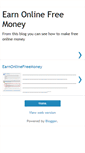 Mobile Screenshot of earnonlinefreemoney.blogspot.com