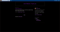 Desktop Screenshot of mistresstahlia.blogspot.com