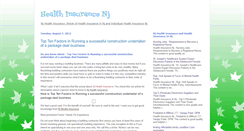 Desktop Screenshot of healthinsurancenj.blogspot.com