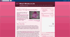 Desktop Screenshot of missysminutesonlife.blogspot.com