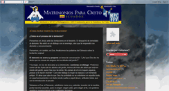 Desktop Screenshot of matrimoniosparacristo.blogspot.com