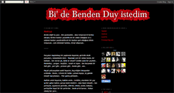 Desktop Screenshot of bidebendenduyistedim.blogspot.com