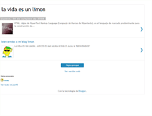 Tablet Screenshot of lavidaesunlimon.blogspot.com