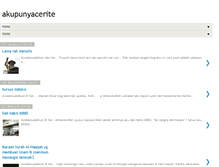 Tablet Screenshot of akupunyacerite.blogspot.com