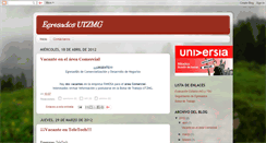 Desktop Screenshot of egresadosutzmg.blogspot.com